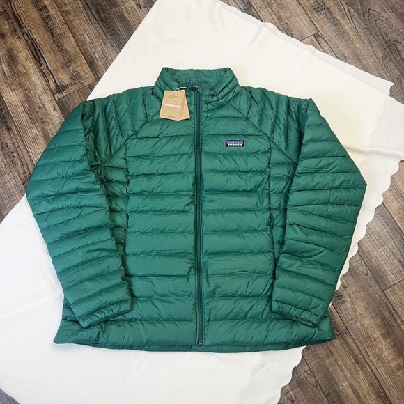 New $279 Patagonia Womens 2XL Down Sweater Full Zip Puffer Jacket Conifer GREEN - Picture 3 of 13